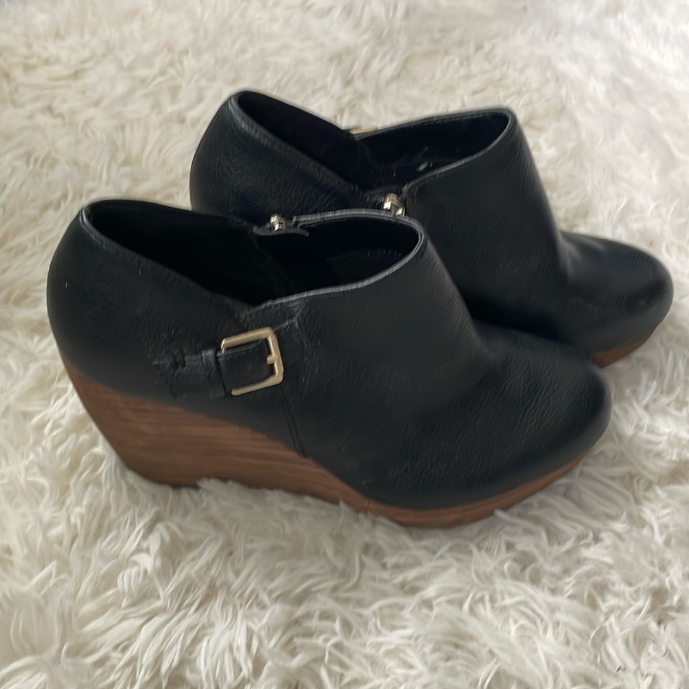 Dr Scholls wedge booties sz 8 blk